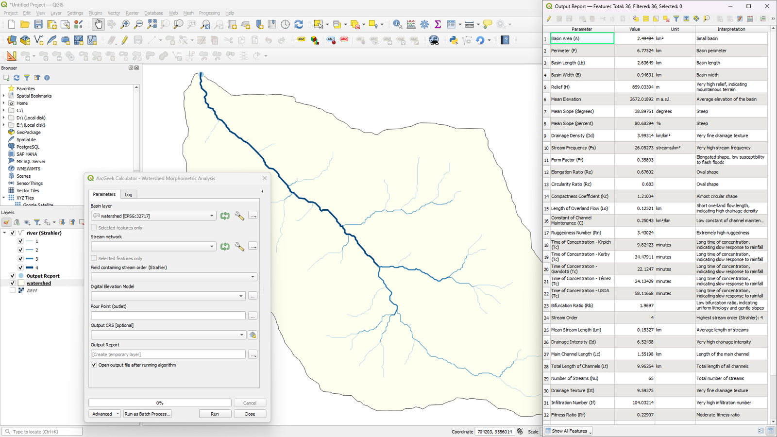 Calculate Watershed Morphometric Parameters in QGIS with One Click ...