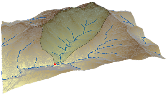 Watershed Delineation Using ArcGIS - Delimited Watershed 